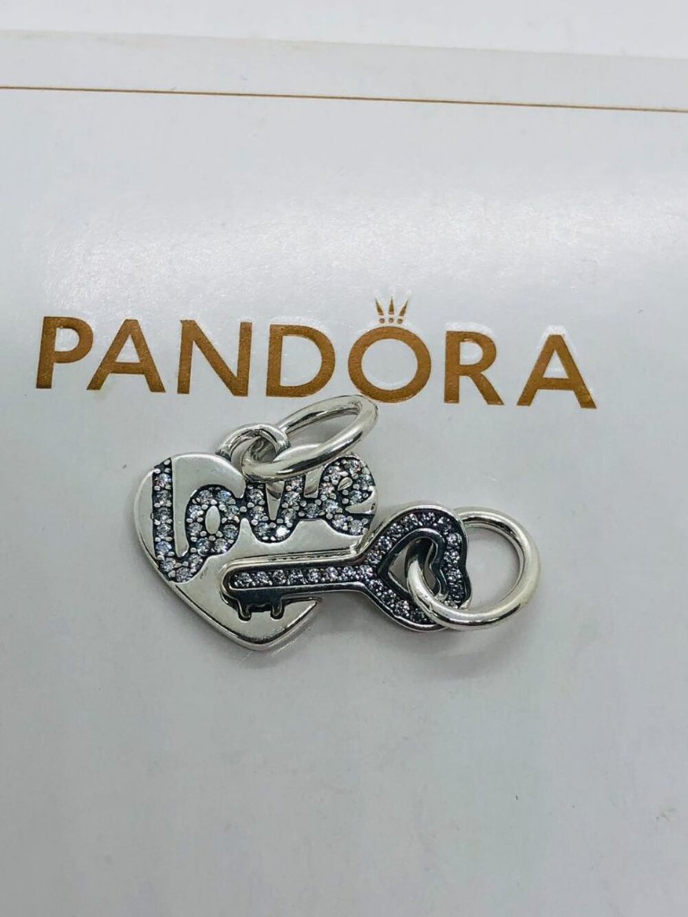 Pandora Splittable Heart & Key Dangle Charm